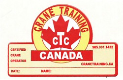 hard hat sticker for graduates of the Crane Training Program